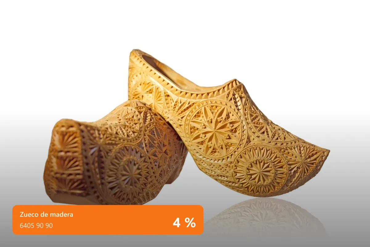 Zuecos de madera: 4 %