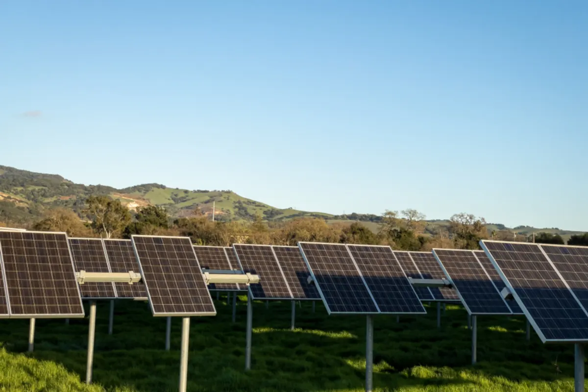 Campo de paneles solares