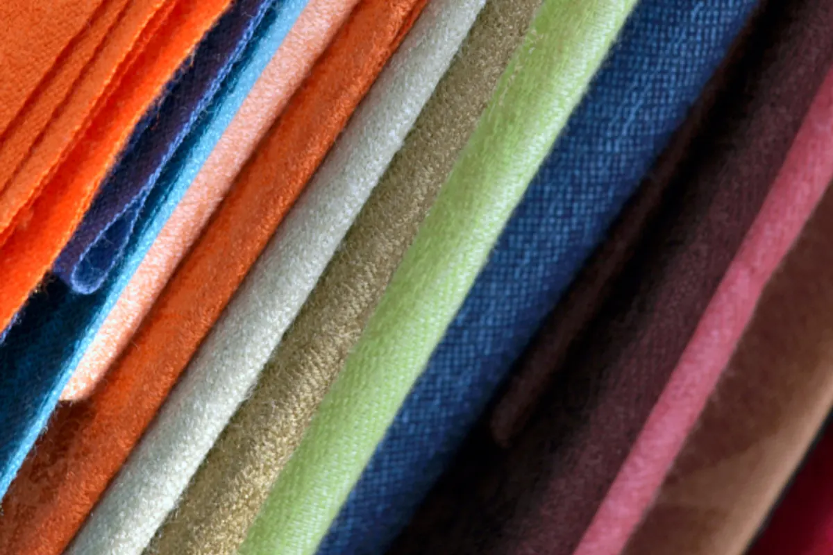 Muestras de tejido de colores